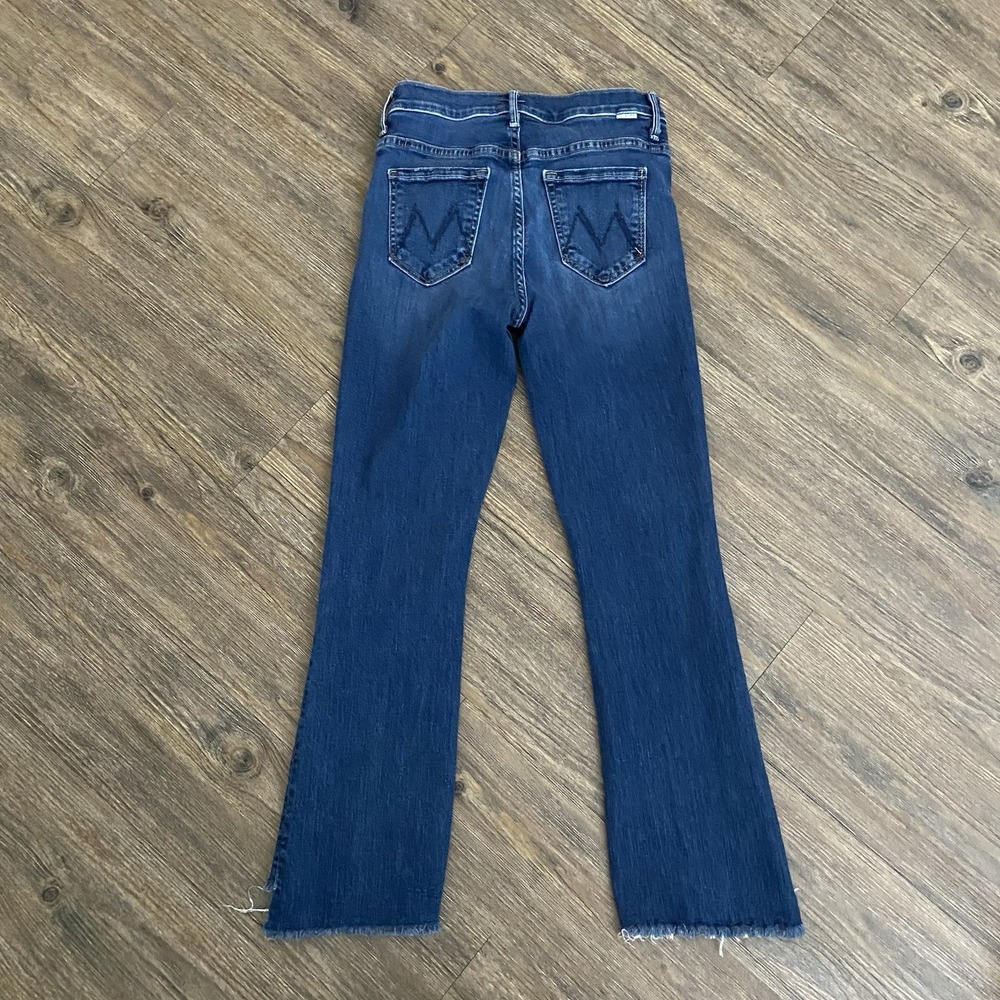 MOTHER The Insider High Rise Crop Step Fray Bootcut Jeans size 25 in Teaming Up - Picture 12 of 12